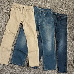 2 Sz 12 slim and 1 Sz 12 GAP Khaki, Old Navy & Levi Jeans — LIKE NEW